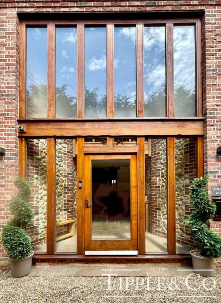 wooden window painted