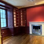 hand painted bookcase